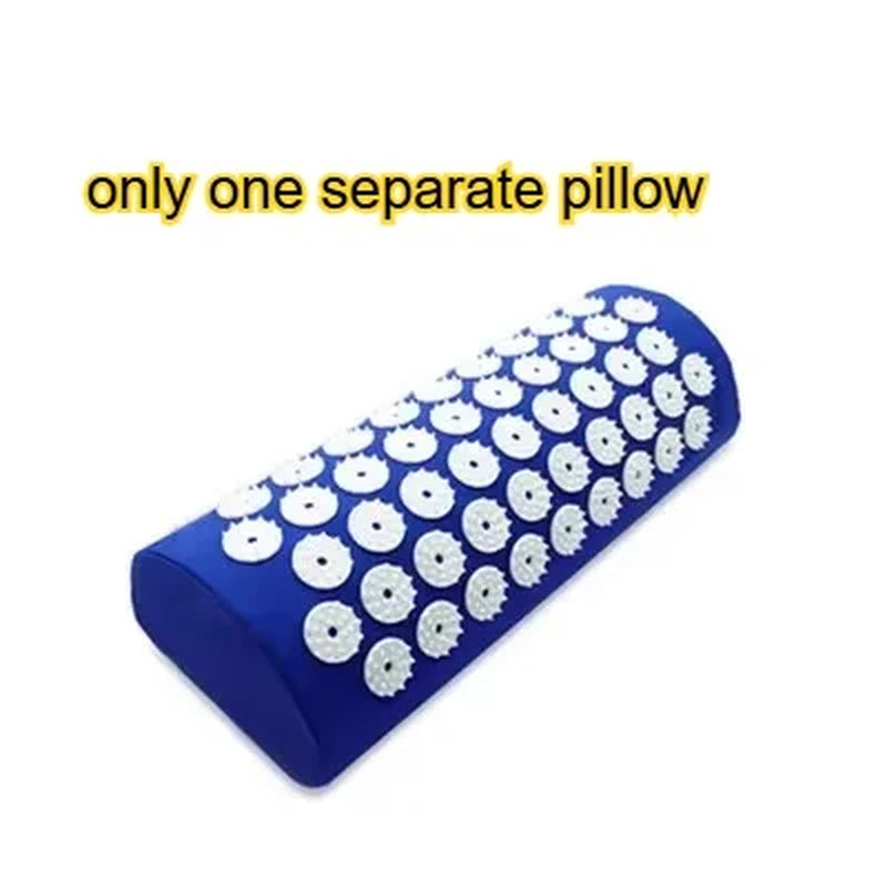 Acupressure Mat Sensi Massage Mat Pillow Set Applicator for Neck Foot Yoga Mat with Needle Back Cushion