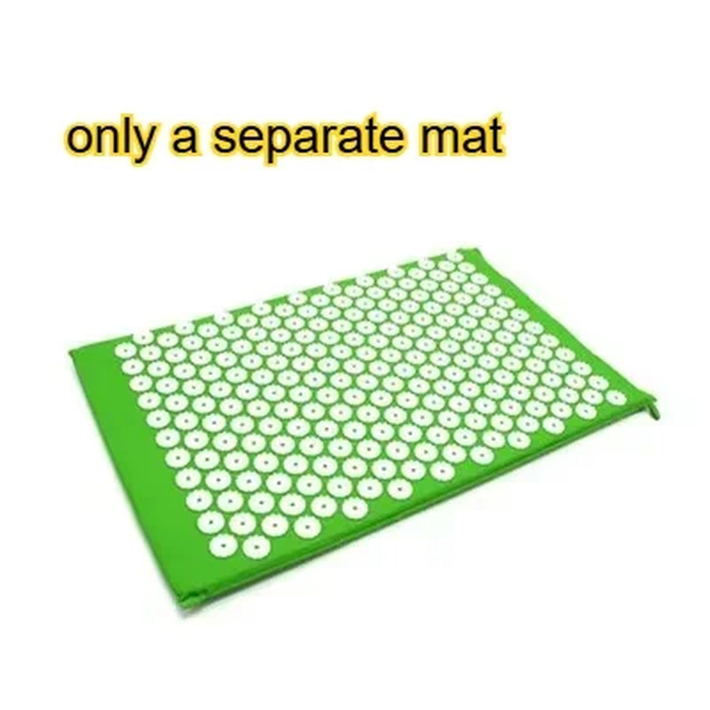 Acupressure Mat Sensi Massage Mat Pillow Set Applicator for Neck Foot Yoga Mat with Needle Back Cushion