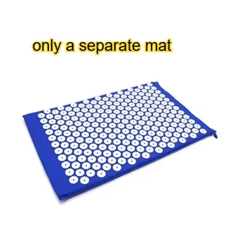 Acupressure Mat Sensi Massage Mat Pillow Set Applicator for Neck Foot Yoga Mat with Needle Back Cushion