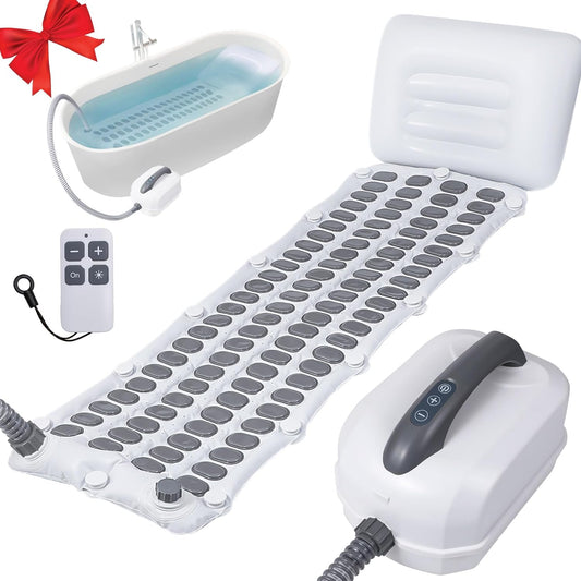 Upgraded 2.0 Bathtub Spa,Bubble Bath Mat-Portable Bathtub Spa Mat - Electric Bubble Massage Mat with Remote Control, Simplicity of Operator,Help You Relax Both Physically and Mentally