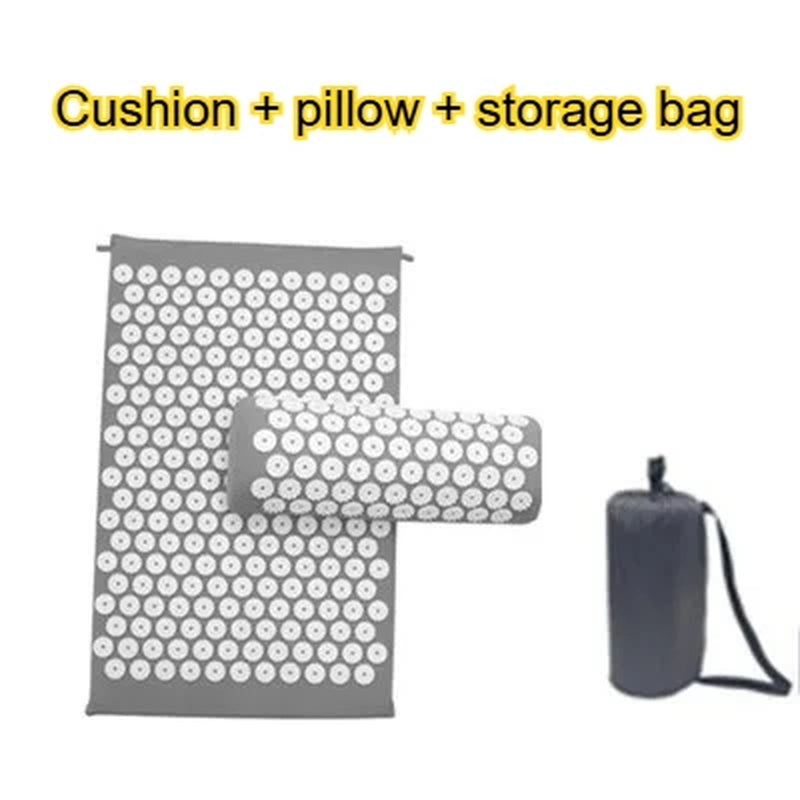 Acupressure Mat Sensi Massage Mat Pillow Set Applicator for Neck Foot Yoga Mat with Needle Back Cushion