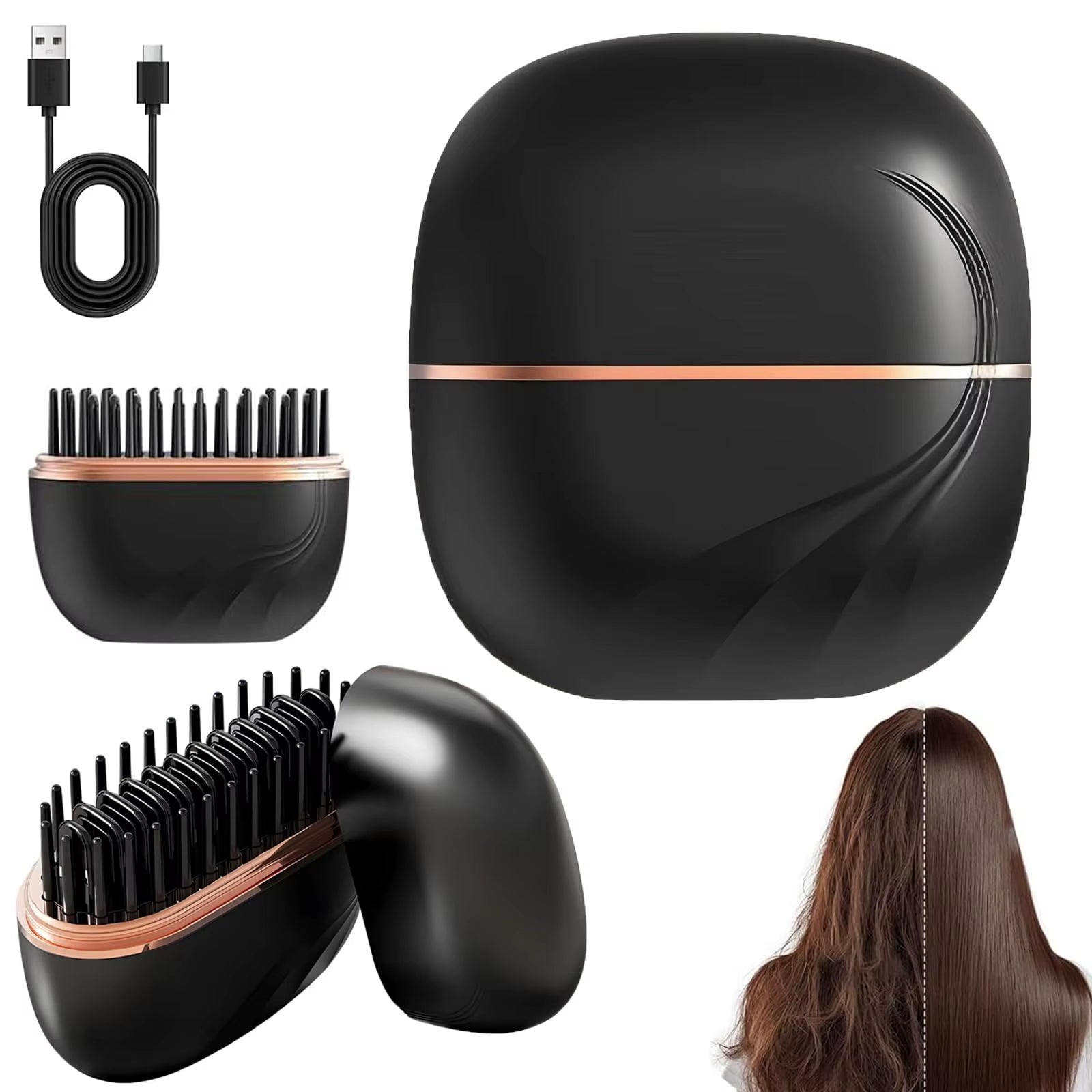 Mini Hair Straightener 3-Speed Temperature Control Rapid Heating & anti Scald Shell Lightweight and Portable for Travel
